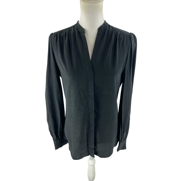 L'agence Womens S Button Back 100% Silk Pleated Prairie Concealed Placket - Picture 1 of 15